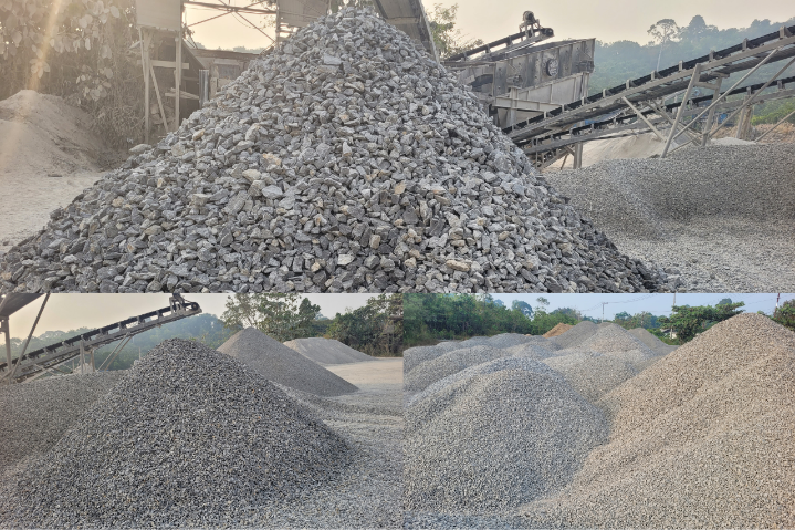Batu split hasil mesin crusher